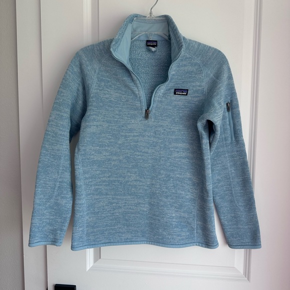 Patagonia Other - Girls XL (14) Patagonia Blue Better Sweater 1/4 Zip Fleece Pullover
